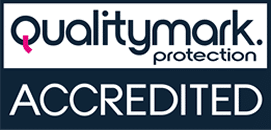 Qualitymark accredited logo highlighting protection services, emphasizing reliability for sash window repair and restoration.