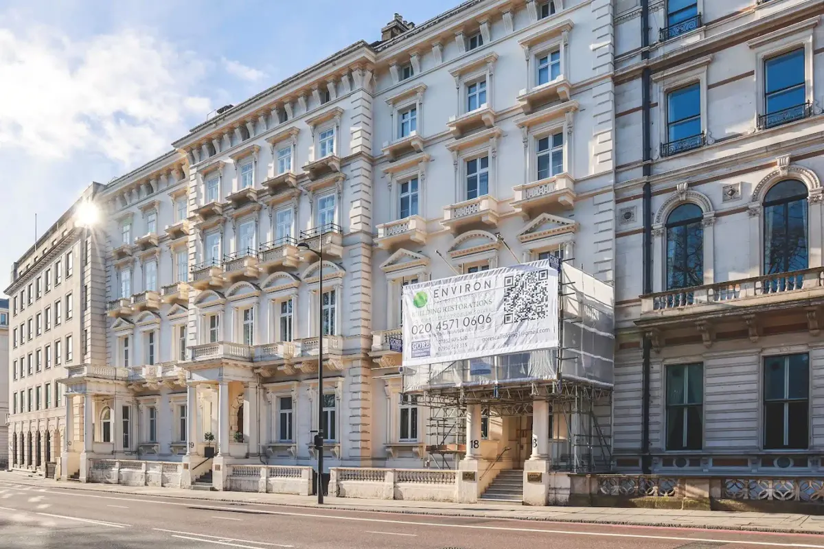 A beautifully restored historic building facade.